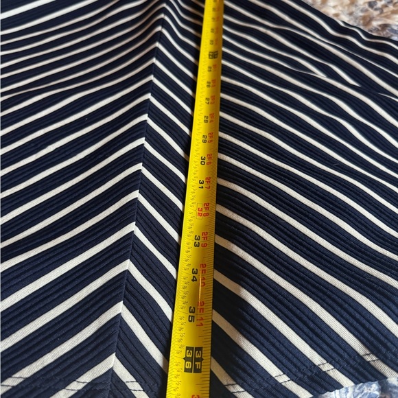 Anthropologie wrap Kinsley Hutch Striped Navy Dress - Picture 3 of 6